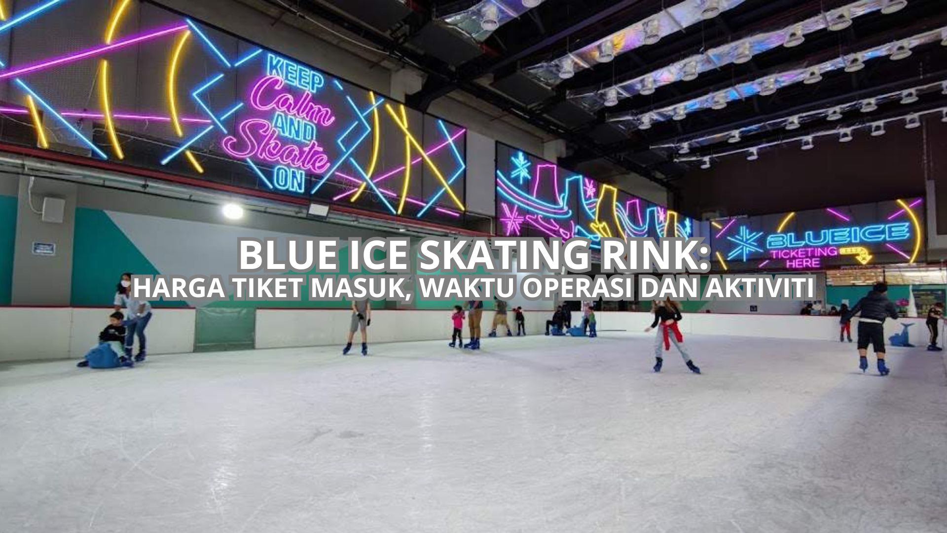 Blue Ice Skating Rink Cover